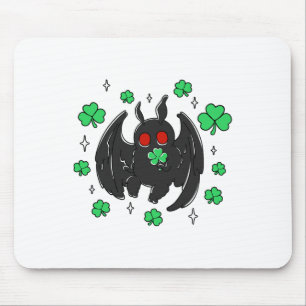 Irischer Leprechaun Mothman Shamrock Kawaii St Pat Mousepad