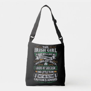 Irischer Mädchen-Haltung Crossbody Geldbeutel Tragetaschen Mit Langen Trägern
