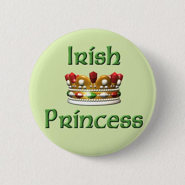 Irischer Prinzessinknopf Button (Vorderseite)