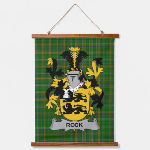 Irischer Rock Wappen Familienwappen Wandteppich Mit Holzrahmen