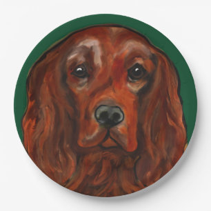 Irischer Roter Setter Pappteller