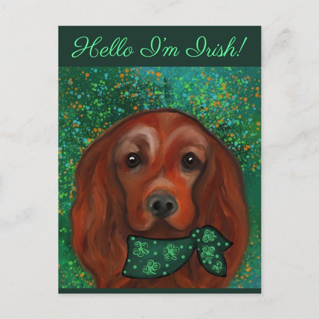 Irischer Roter Setter Postkarte (Vorderseite)
