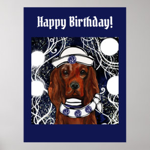 Irischer Roter Setter Postkarte Poster