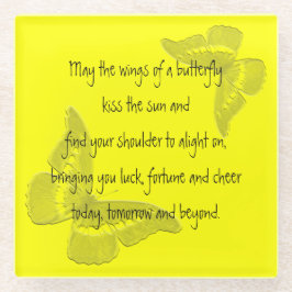 Irischer Segen: Flügel eines Schmetterlinges Glasuntersetzer