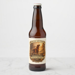 Irischer Setter Bierflaschenetikett