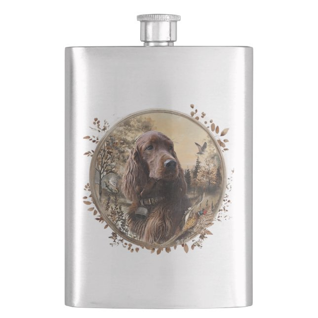  Irischer Setter Flachmann (Vorderseite)