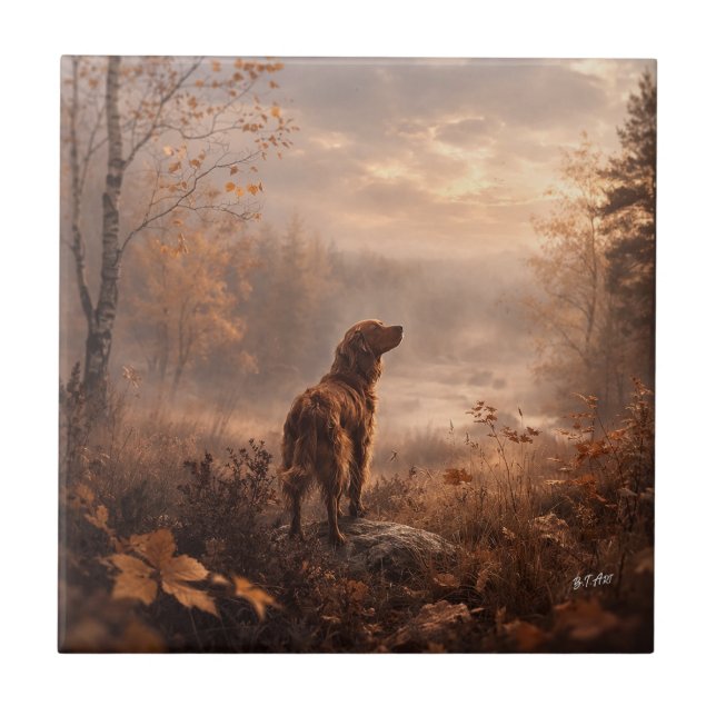 Irischer Setter Fliese (Vorderseite)