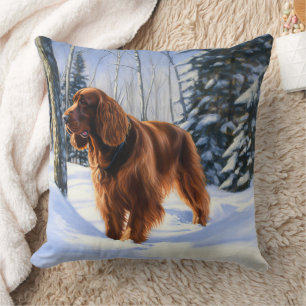 Irischer Setter Lass es schneien Weihnachten Kissen