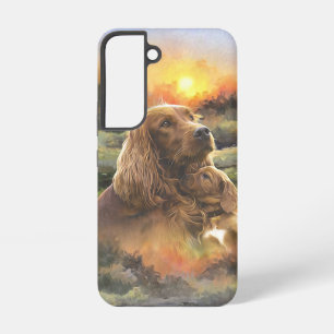irischer Setter mit Welpe Samsung Galaxy Hülle