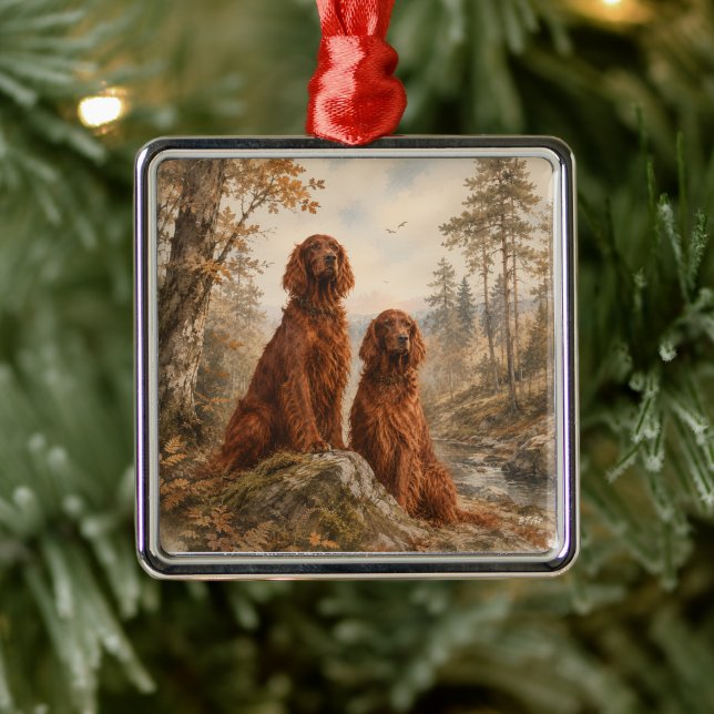  Irischer Setter  Ornament Aus Metall (Baum)