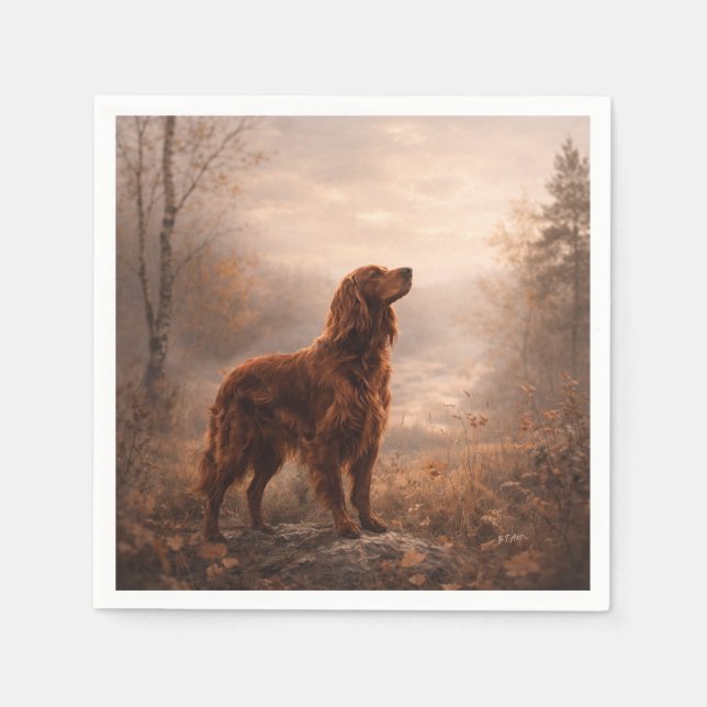 Irischer Setter Serviette (Vorderseite)