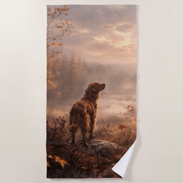 Irischer Setter Strandtuch (Vorderseite)