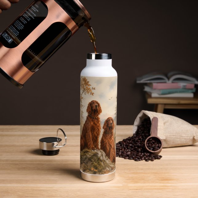  Irischer Setter  Trinkflasche (Kaffee (gedreht))