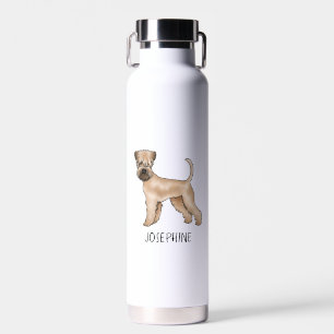 Irischer Soft Coated Wheaten Terrier und individue Trinkflasche