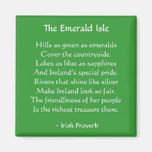Irischer Sprichwort-Magnet Emerald Isle Magnet