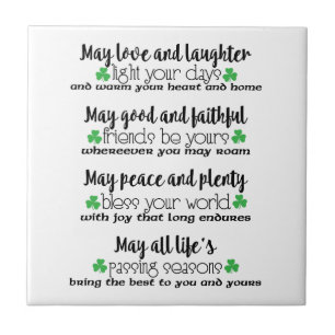 Irischer Sprichwort-Segen Fliese