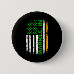 Irischer St. Patricks Day Amerikanische Flagge Mar Button