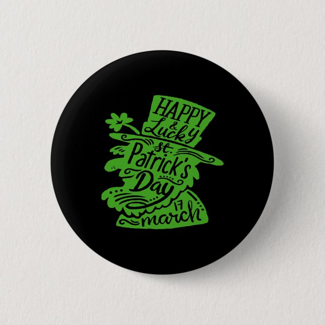 Irischer St Patricks Day D und Boozy  Button (Vorderseite)