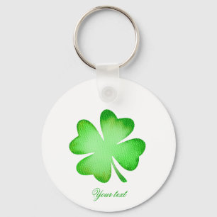 Irischer St. Patrick's Day grünes Kleeblatt Glück Schlüsselanhänger