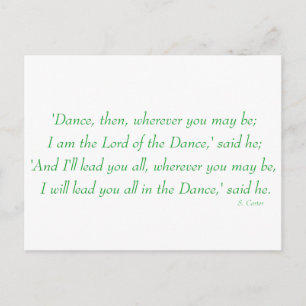 Irischer Stepptanz - Lord of the Dance-Chorus Postkarte