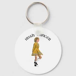 Irischer Stepptänzer - Goldenes Kleid Schlüsselanhänger