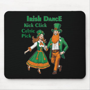 Irischer Tanz Kick Click Tanz St. Patricks Tag Iri Mousepad