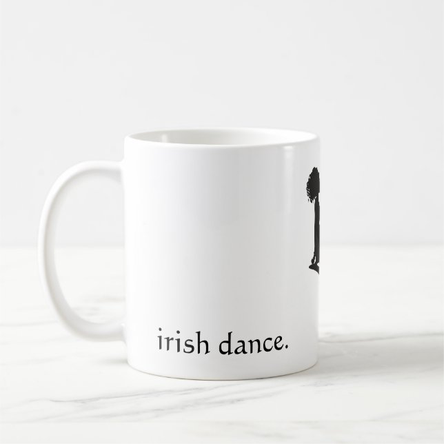 irischer Tanz. - Silhouette Soft Shoe Irish Dancer Kaffeetasse (Links)
