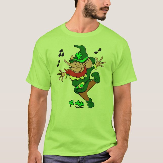 Irischer Tanzen-Kobold-T - Shirt (Vorderseite)