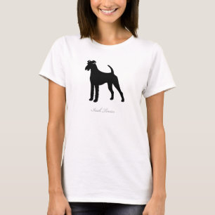 Irischer Terrier-T - Shirt (schwarze Silhouette)
