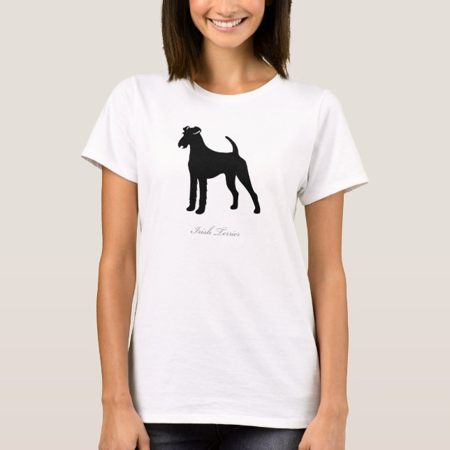 Irischer Terrier-T - Shirt (schwarze Silhouette) (Vorderseite)