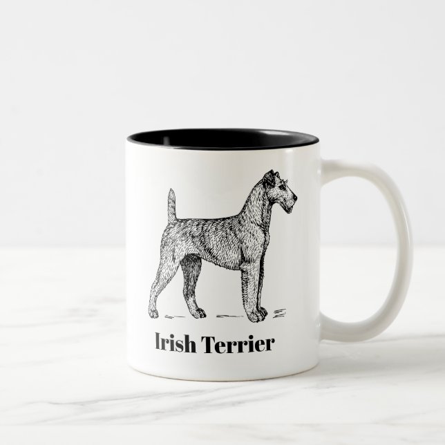 Irischer Terrier-Tasse Zweifarbige Tasse (Rechts)