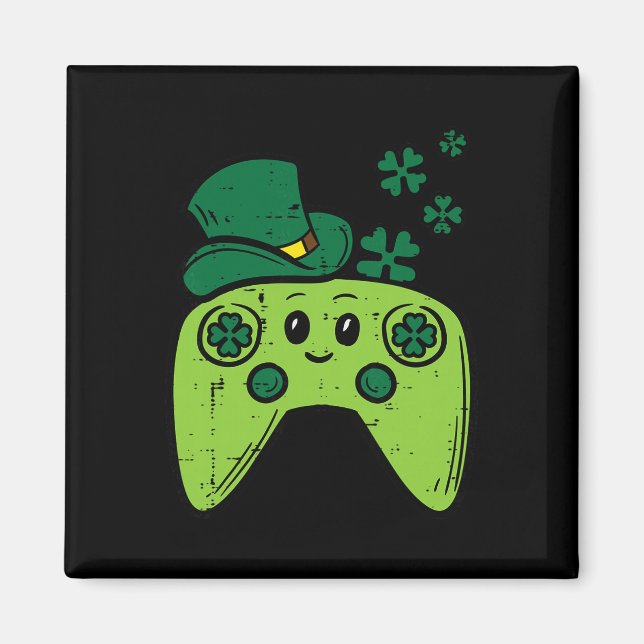 Irischer Videospiel-Controller St. Patrick's Day G Magnet (Vorne)