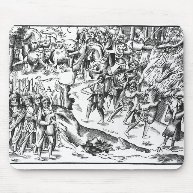 Irischer Vieh-Überfall auf einer englischen Mousepad (Vorne)