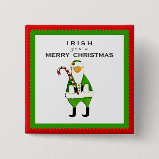 Irischer Weihnachtswunsch Button