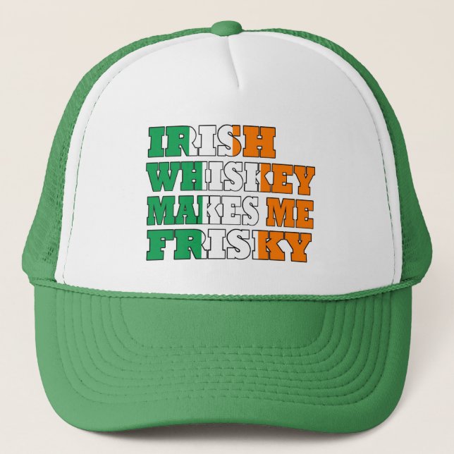 Irischer Whisky macht mich frisch Truckerkappe (Vorderseite)