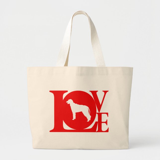 Irischer Wolfhound Jumbo Stoffbeutel (Vorne)