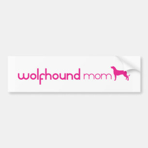 Irischer Wolfhound-Mama Autoaufkleber