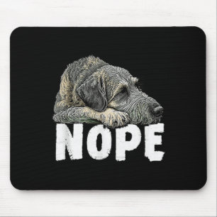 Irischer Wolfshund Nein Lustig Faul Haustier Hund Mousepad