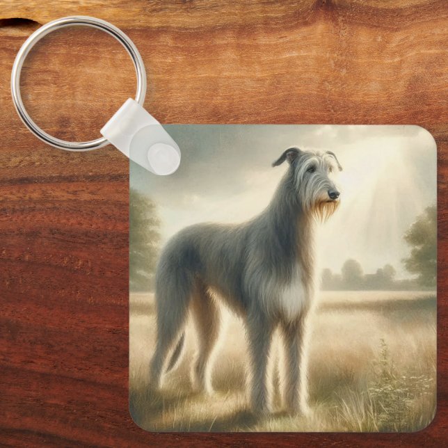 Irischer Wolfshund Schlüsselanhänger (Vorderseite)