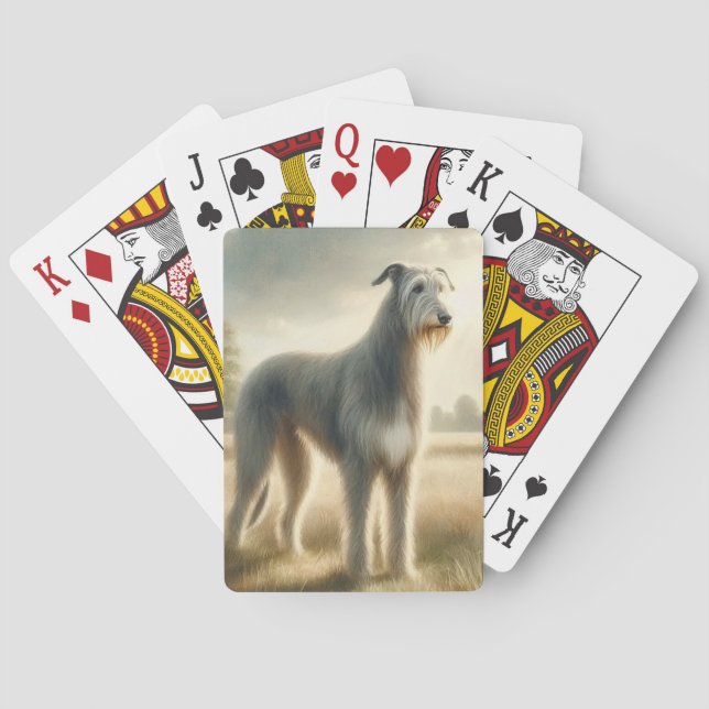 Irischer Wolfshund Spielkarten (Rückseite)