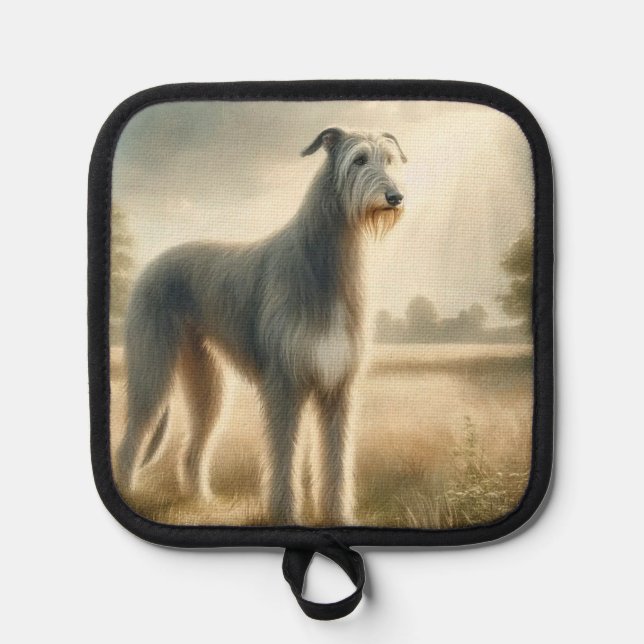 Irischer Wolfshund Topflappen (Vorderseite)