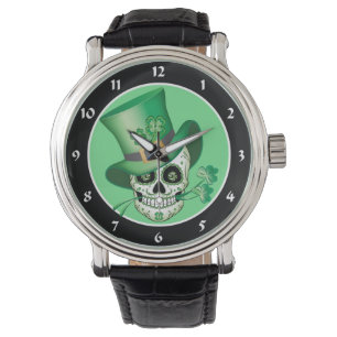 Irischer Zuckerschädel Armbanduhr
