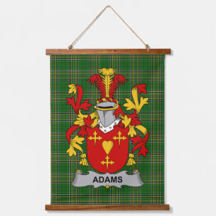 Irisches Adams Wappen Familienwappen Wandteppich Mit Holzrahmen