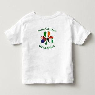 Irisches amerikanisches Kleeblatt-Flag Personalisi Kleinkind T-shirt