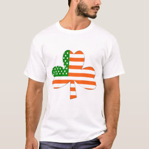 Irisches amerikanisches Kleeblatt (grün, weiß u. T-Shirt