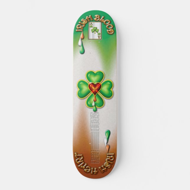"IRISCHES AS " SKATEBOARD (Vorderseite)
