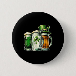 Irisches Bier Irland Flagge St. Patricks Tag Button