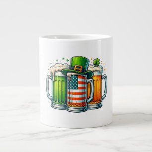 Irisches Bier Irland St. Patricks Day Trinkparty Jumbo-Tasse