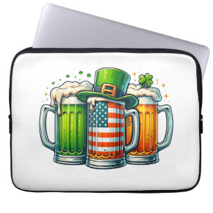 Irisches Bier Irland St. Patricks Day Trinkparty Laptopschutzhülle