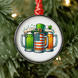 Irisches Bier Irland St. Patricks Day Trinkparty Ornament Aus Metall